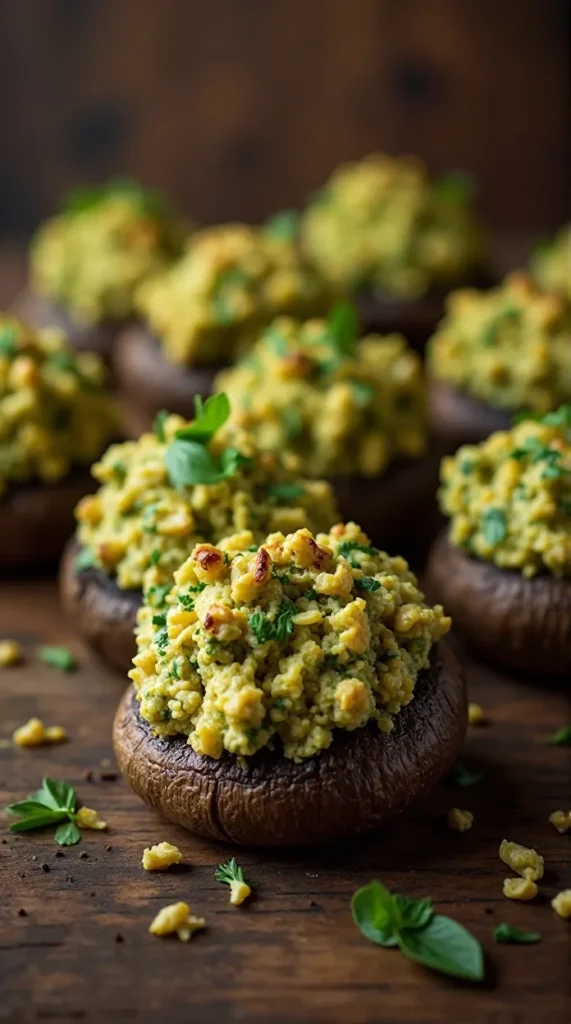 Pesto Stuffed Mushrooms