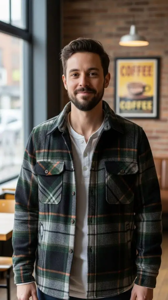 Plaid Shirt Jacket + Basic Layers