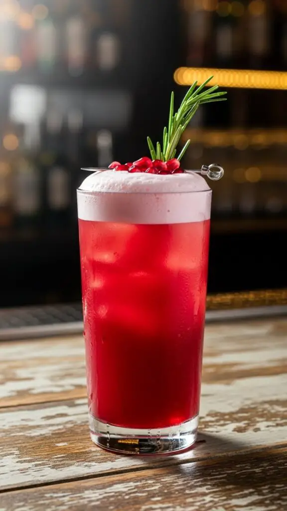 Pomegranate Gin Fizz