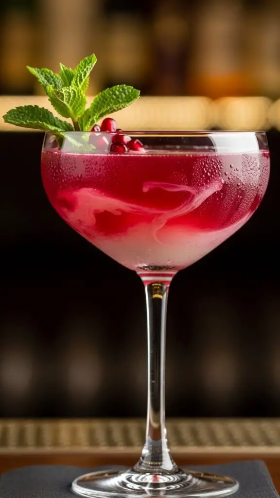 Pomegranate Peppermint Martini