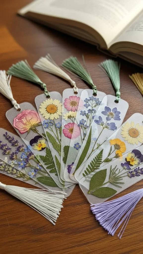 Pressed Flower Bookmarks