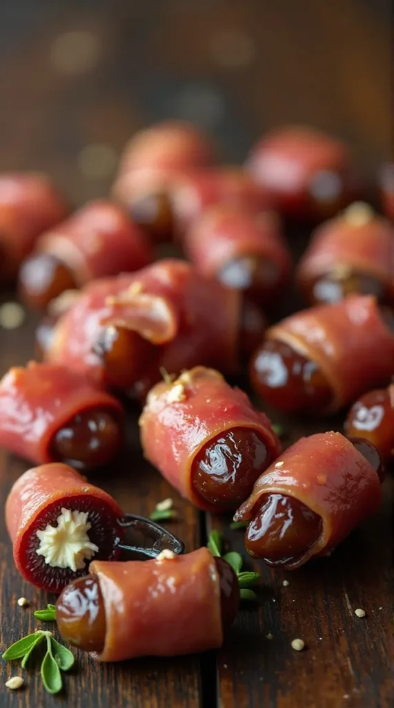 Prosciutto-Wrapped Dates with Goat Cheese (Sweet-Salty Perfection)