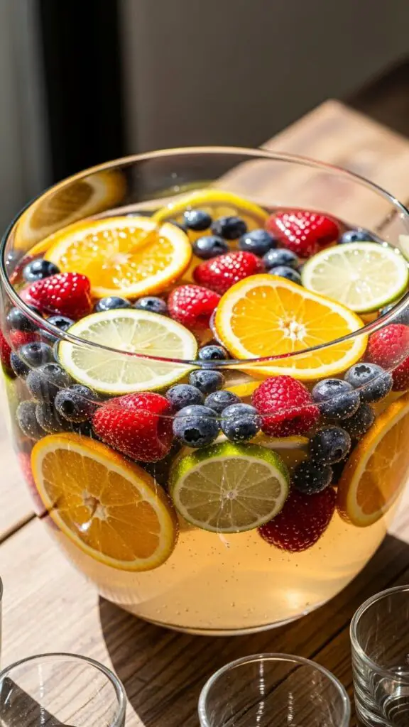Prosecco Punch with Fresh Fruit