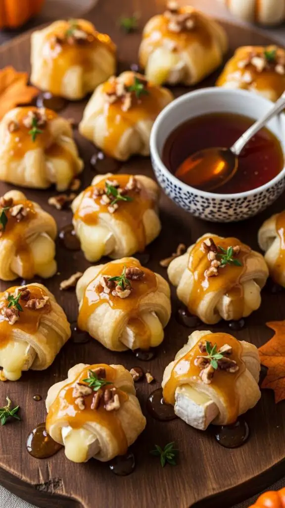 Pumpkin Spice Hot Honey Brie Bites