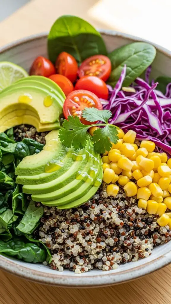 Rainbow Quinoa Bowl with Avocado