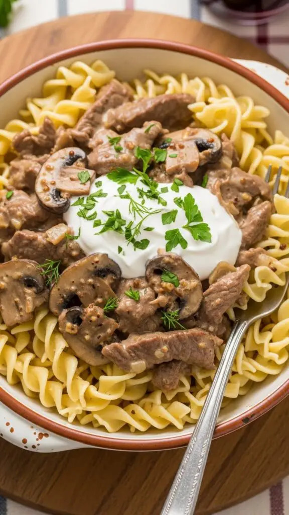 Rich & Creamy Beef Stroganoff