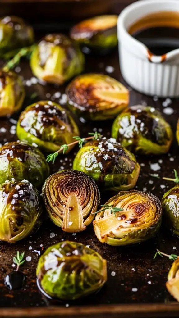 Roasted Brussels Sprouts with Balsamic