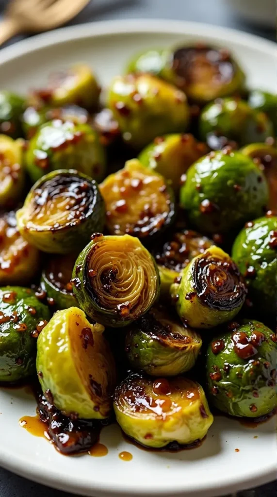 Roasted Brussels Sprouts with Balsamic Glaze