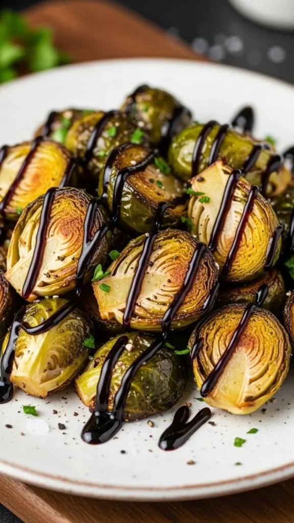 Roasted Brussels Sprouts with Balsamic Glaze
