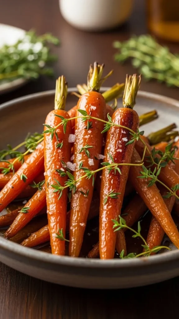 Roasted Maple-Glazed Carrots with Thyme
