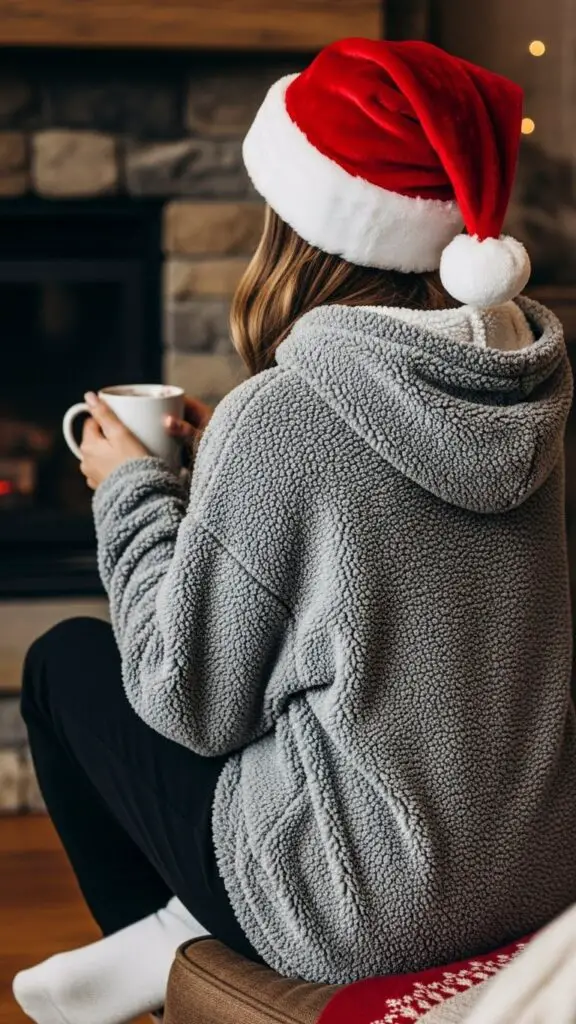 Santa Hat + Cozy Hoodie + Joggers