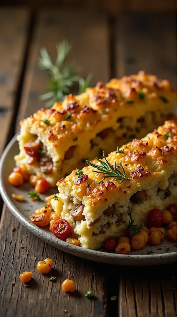 Sausage & Herb Stuffing That’s Crispy on Top