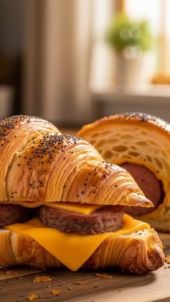 Sausage and Cheese Croissants