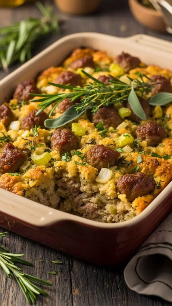 Savory Herb Stuffing with Sausage