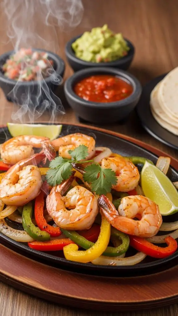 Sizzling Shrimp Fajitas with Peppers