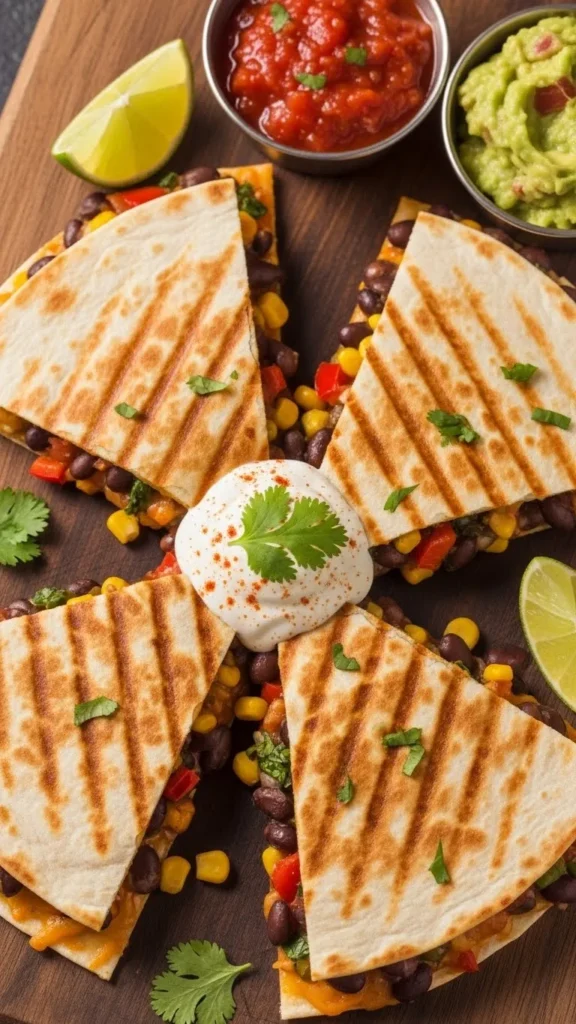 Southwest Black Bean Quesadillas