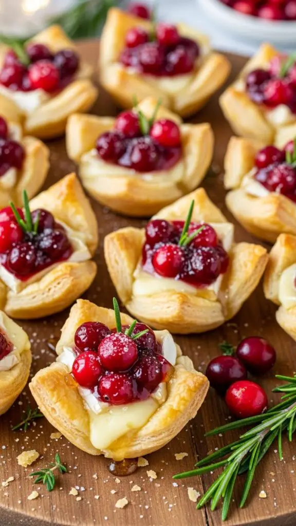 Sparkling Cranberry Brie Bites