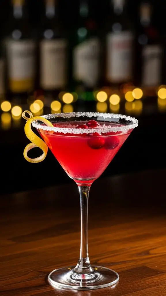 Spiced Cranberry Lemon Drop Martini