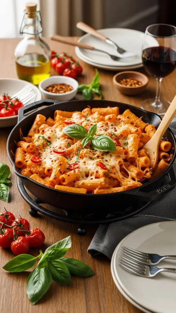 Spicy Vodka Rigatoni Skillet (Serve Family-Style)
