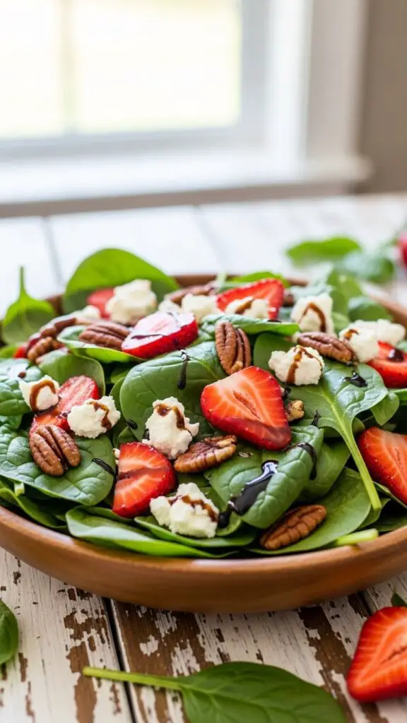 Strawberry & Goat Cheese Spinach Salad (That Doesn’t Suck)