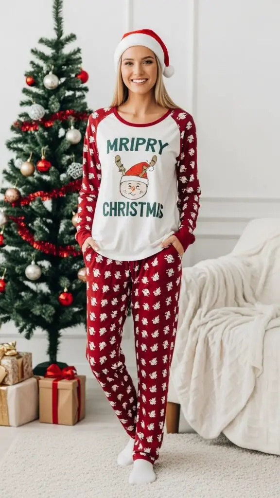 Stylish Christmas Pajama Set