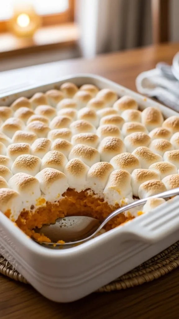 Sweet Potato Casserole with Marshmallow Topping