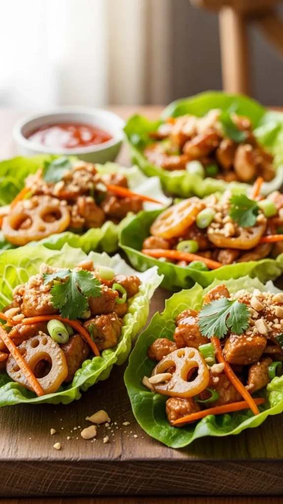 Thai Chicken Lettuce Wraps