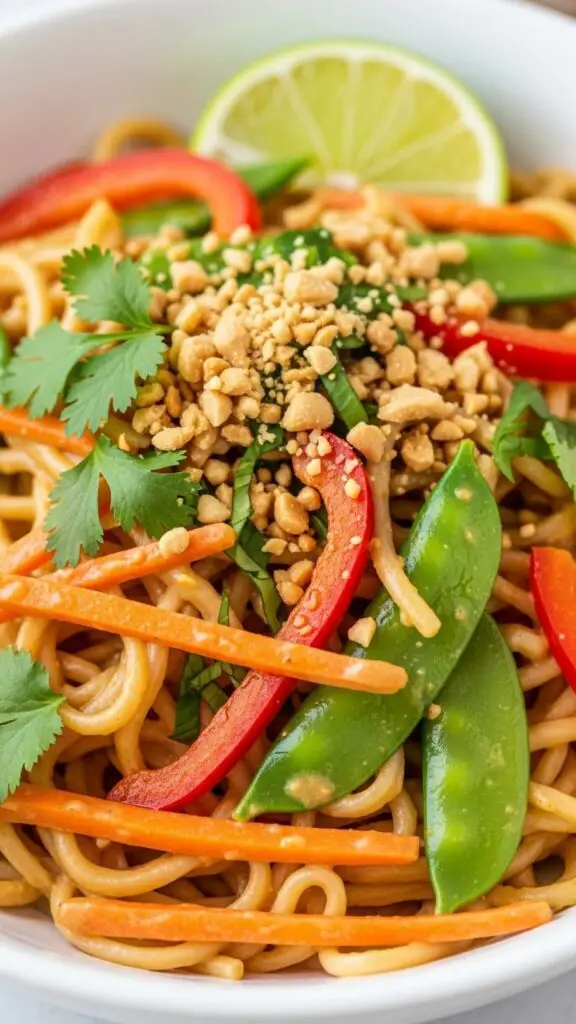 Thai Peanut Noodles with Veggies