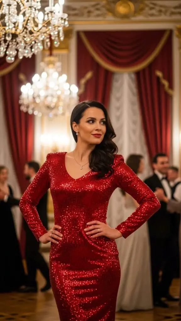 The Sparkly Sequin Red Stunner