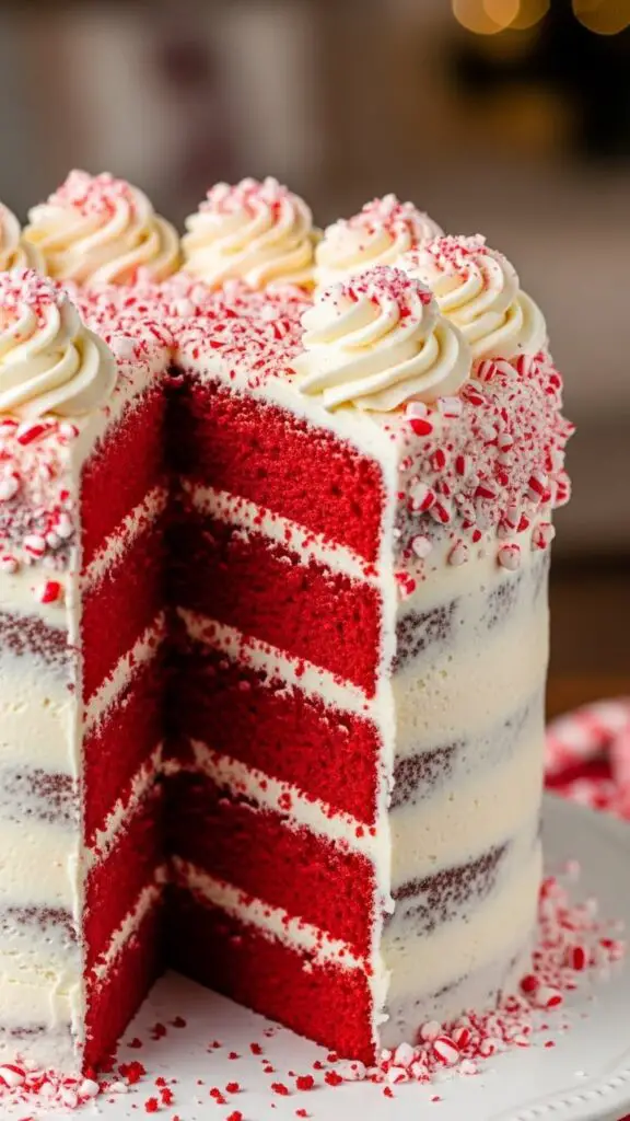 . The Ultimate Peppermint Red Velvet Cake
