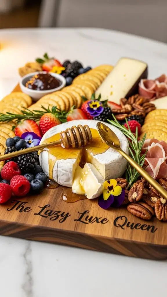 Truffle Honey Brie Board (The Lazy Luxe Queen)