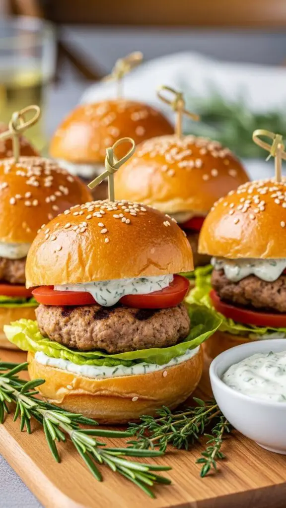 Turkey Sliders with Herb Mayo