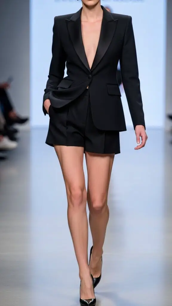 Tuxedo Blazer with Shorts