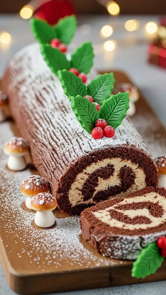 Vegan Chocolate Yule Log