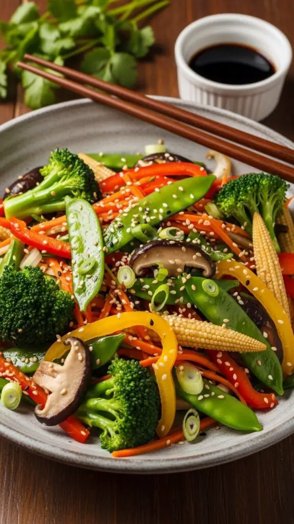Vibrant Veggie Stir-Fry Platter