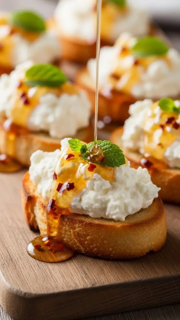 Whipped Feta & Hot Honey Crostini