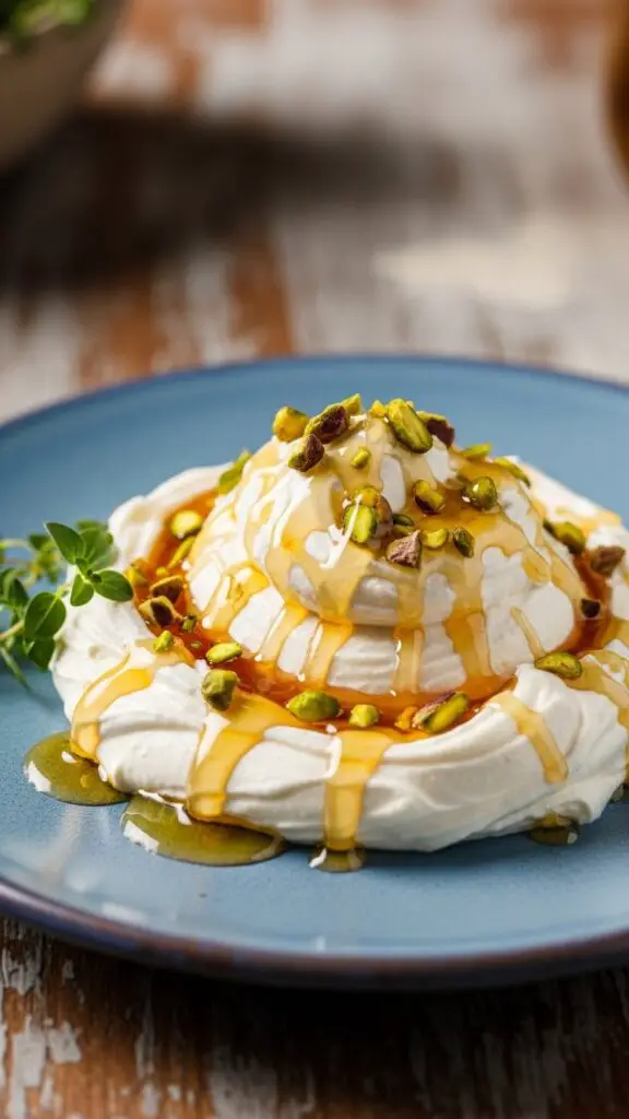 Whipped Feta with Hot Honey & Pistachios