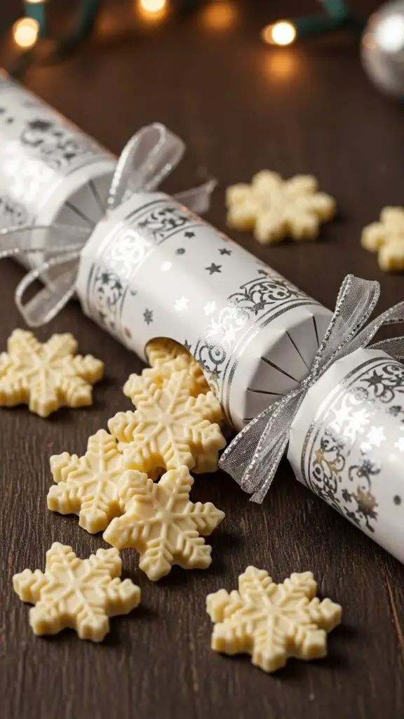 White Chocolate Snowflake Christmas Cracker Toffee
