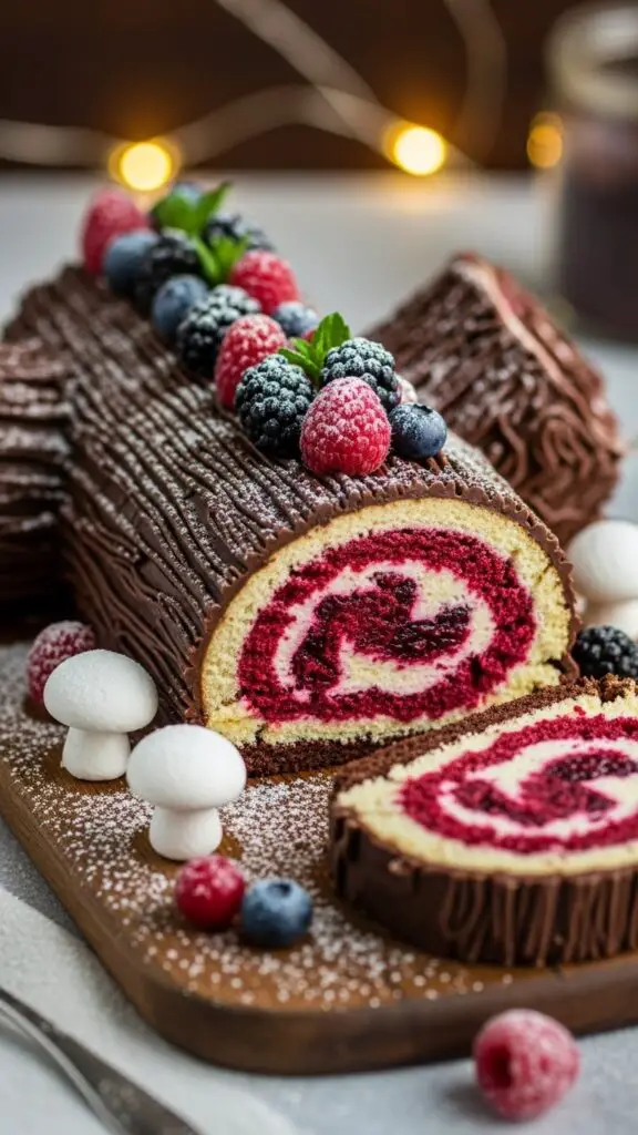 Yule Log with Forest Berry Filling