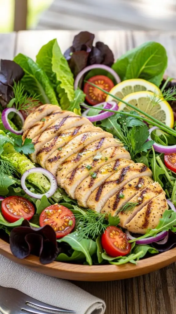 . Zesty Lemon Herb Grilled Chicken Salad