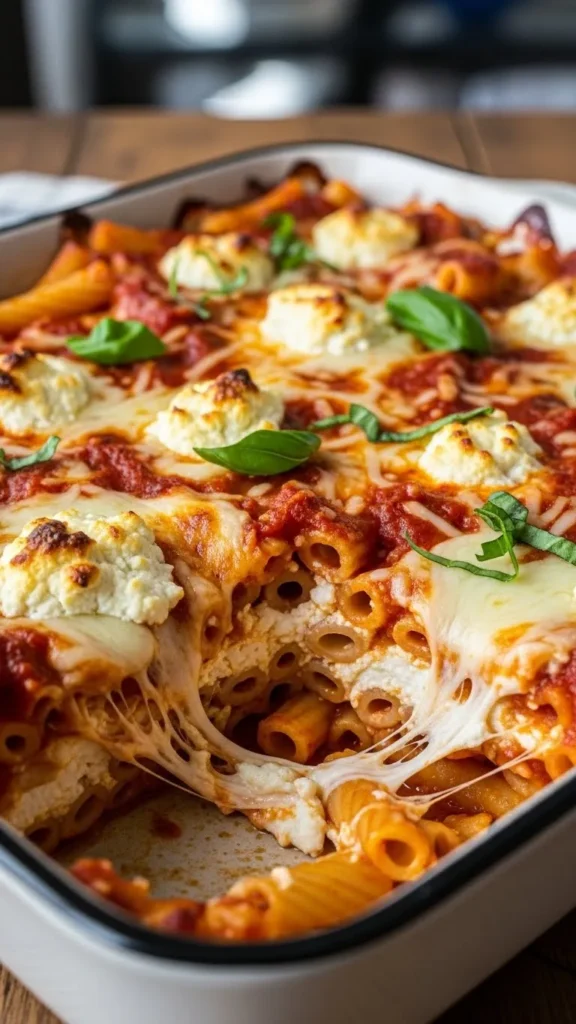 aked Ziti with Ricotta & Mozzarella