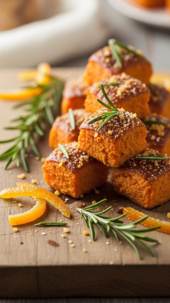 Allspice Butter Sweet Potato Bites with Cranberry Relish
