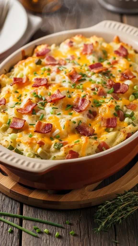 Bacon Ranch Twice-Baked Potato Casserole