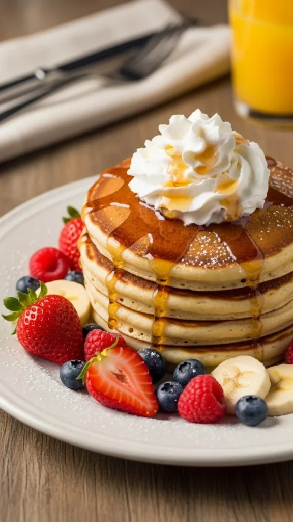 Breakfast-for-Dinner Pancakes with Fruit