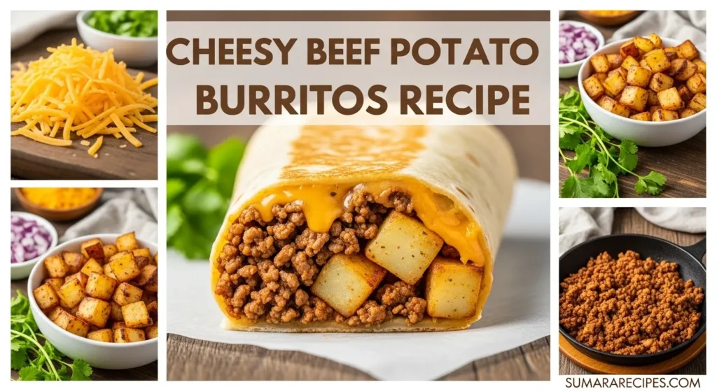 Cheesy Beef Potato Burritos Recipe