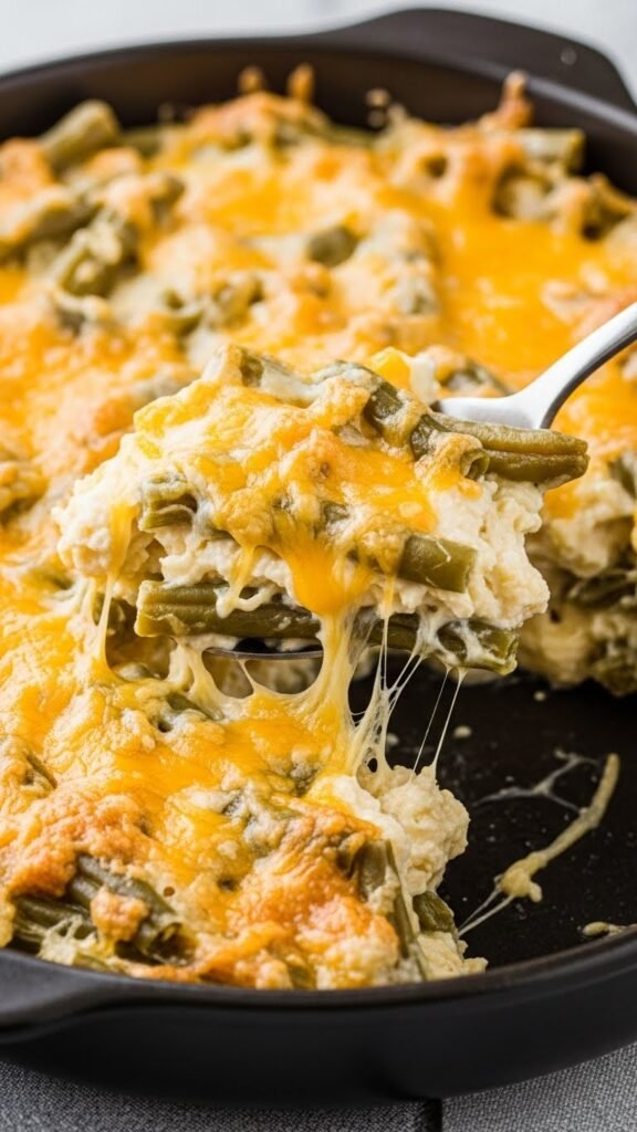 Cheesy Green Bean Casserole for Cheese Lovers Unite