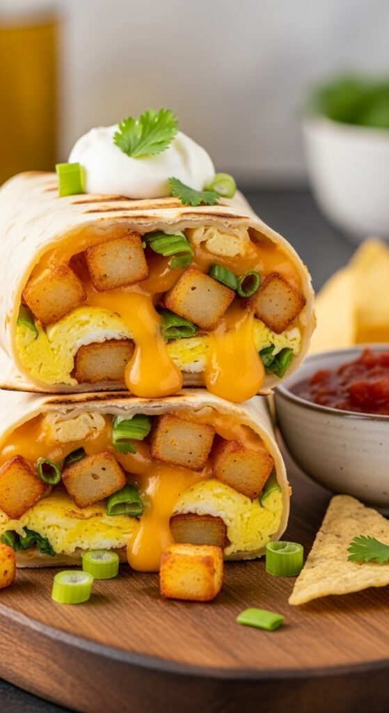 Cheesy Potato Burritos