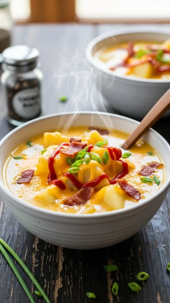 Cheesy Potato Soup with a Kick