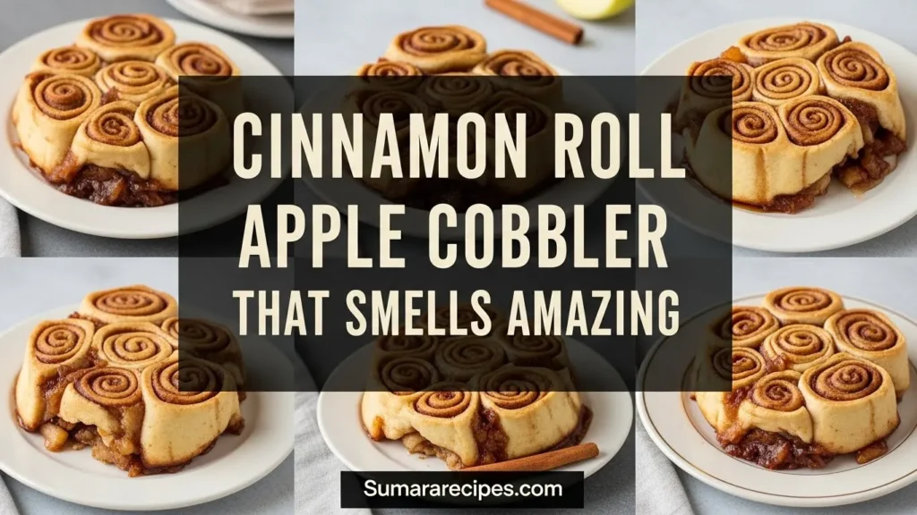 Cinnamon Roll Apple Cobbler That Smells Amazing