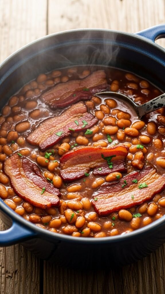 Classic Baked Beans with Brown Sugar & Bacon